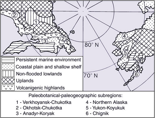 Map of paleogeographic subregions in the North Pacific Region